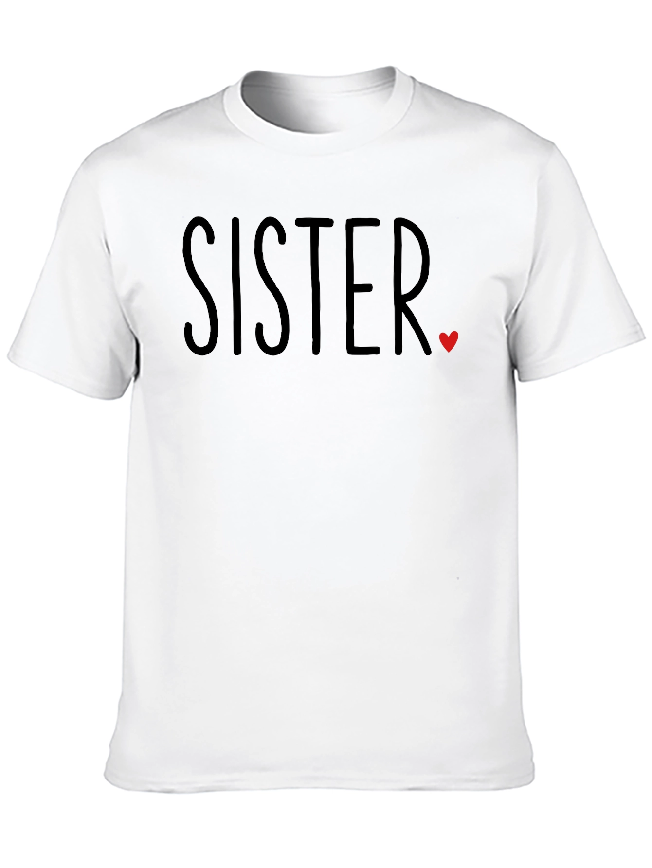Sister Heart Graphic T-Shirt - Black