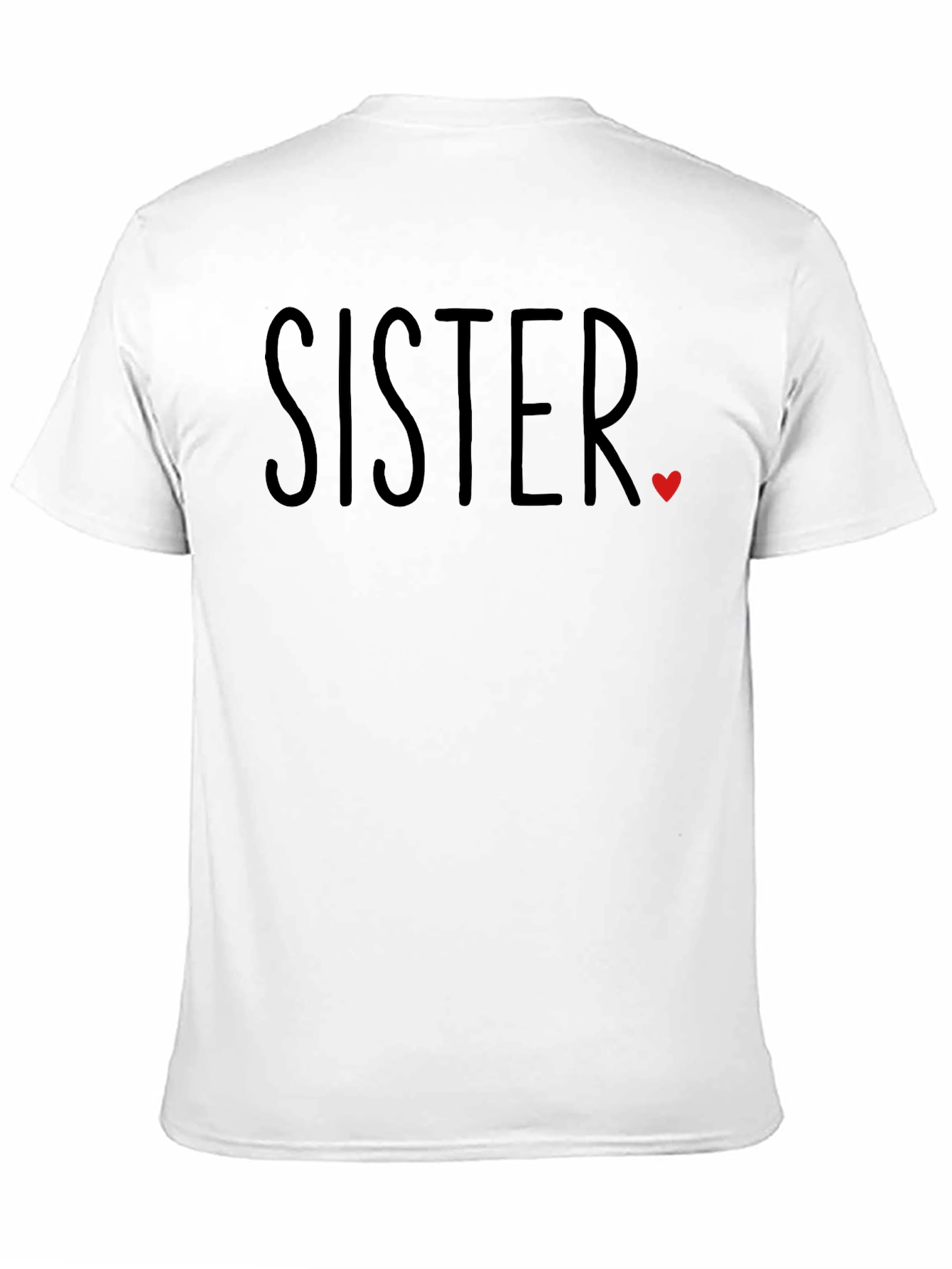 Sister Heart Graphic T-Shirt - Black