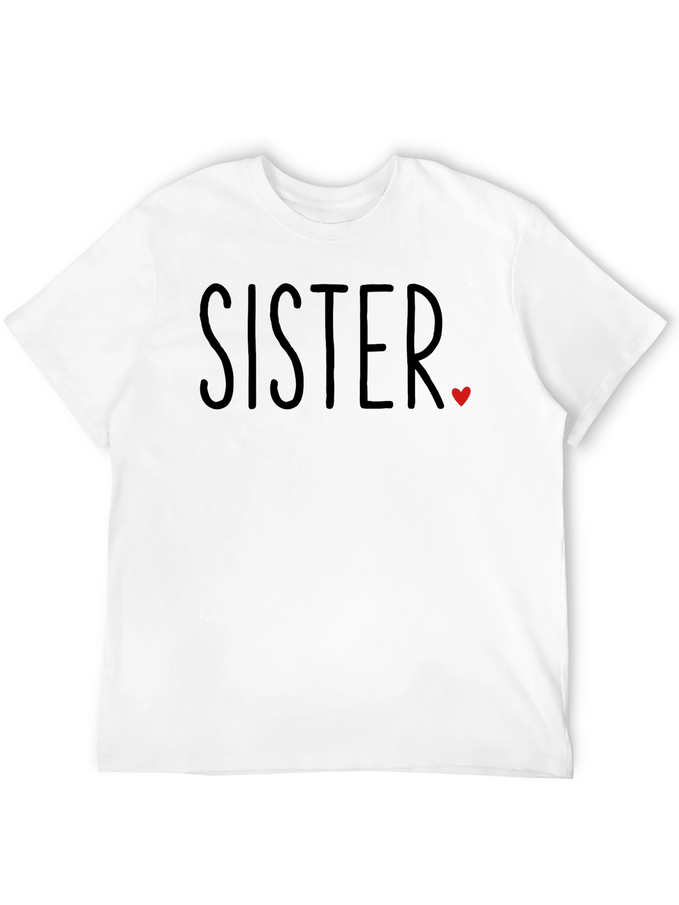 Sister Heart Graphic T-Shirt - Black