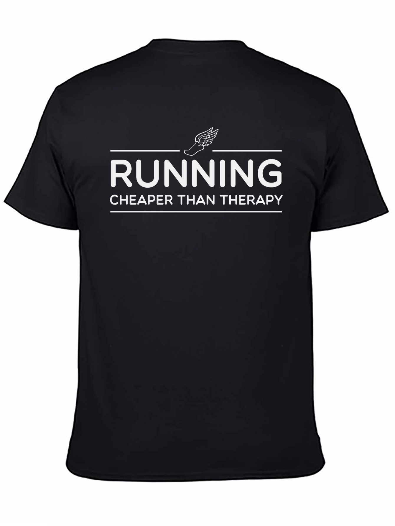Running Cheaper Than Therapy Black T-Shirt