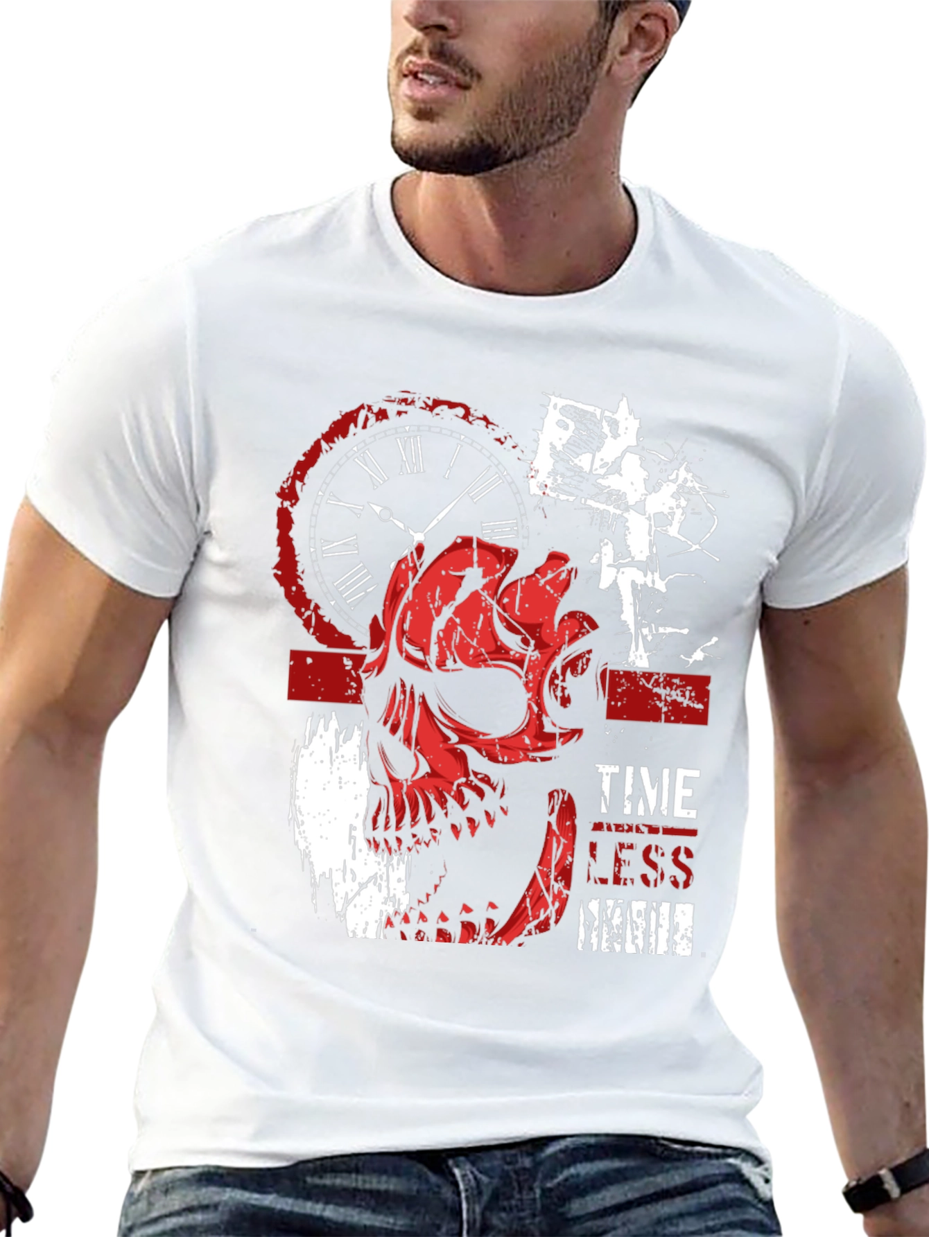 Timeless Skull Graphic Tee - Black