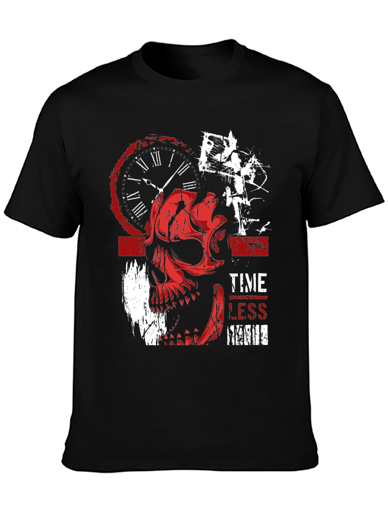 Timeless Skull Graphic Tee - Black