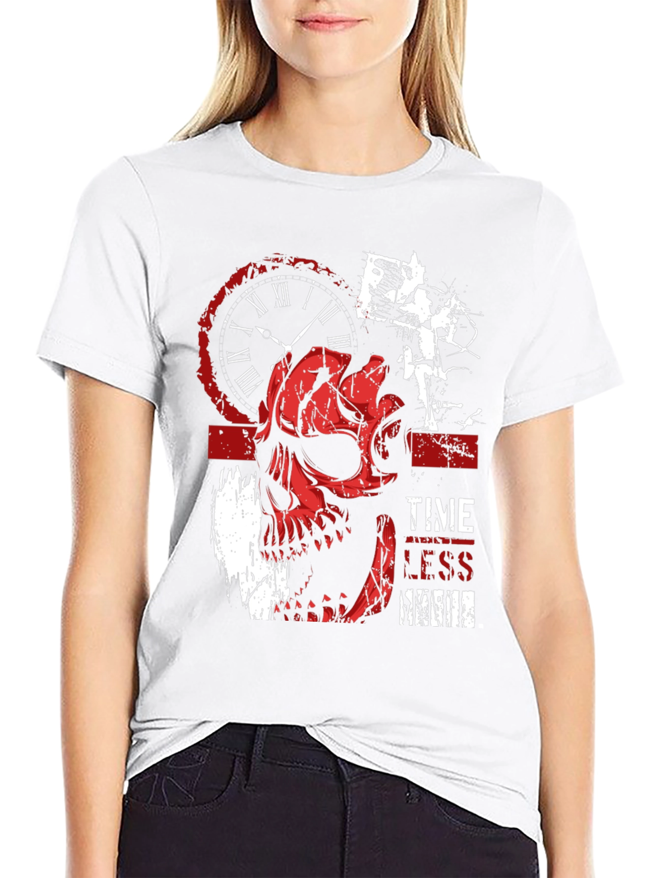 Timeless Skull Graphic Tee - Black