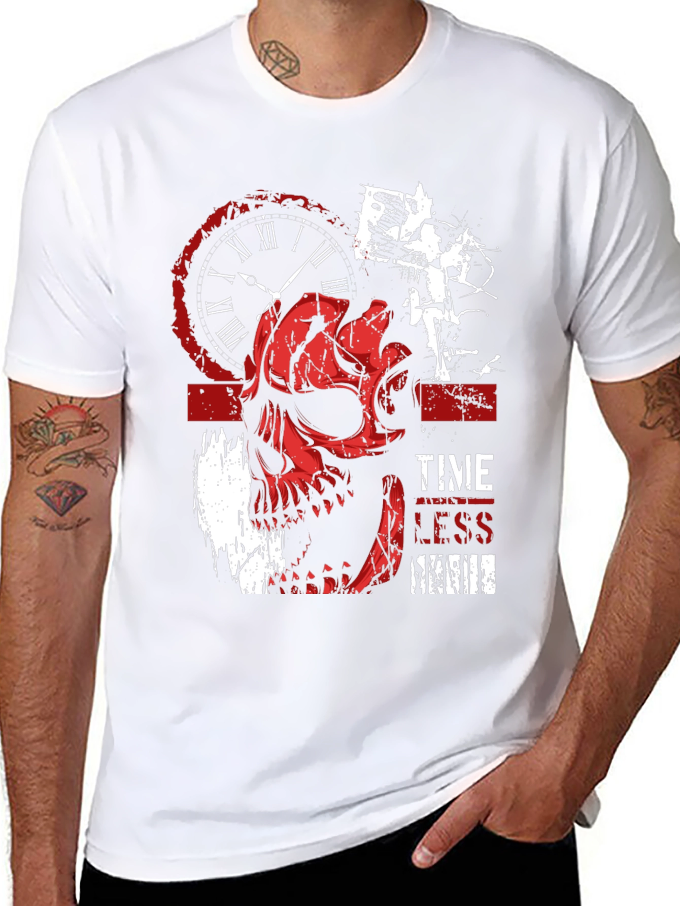 Timeless Skull Graphic Tee - Black