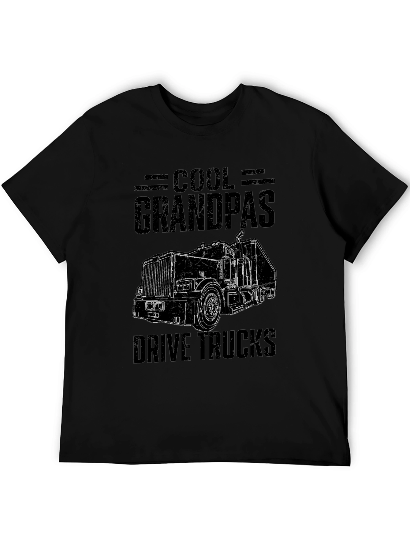Cool Grandpas Drive Trucks T-Shirt - Black