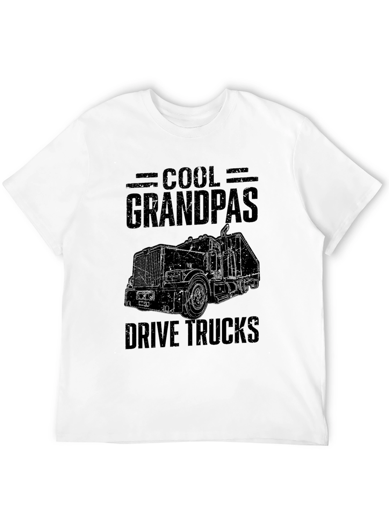 Cool Grandpas Drive Trucks T-Shirt - Black