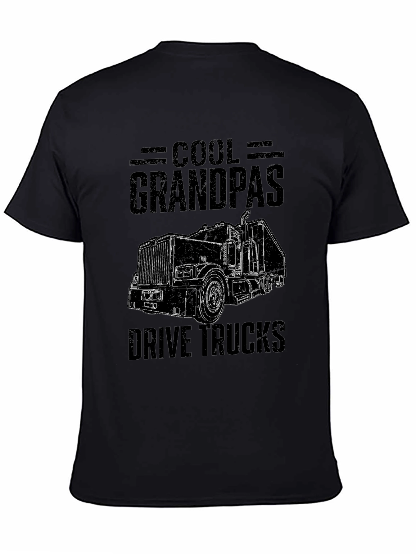 Cool Grandpas Drive Trucks T-Shirt - Black