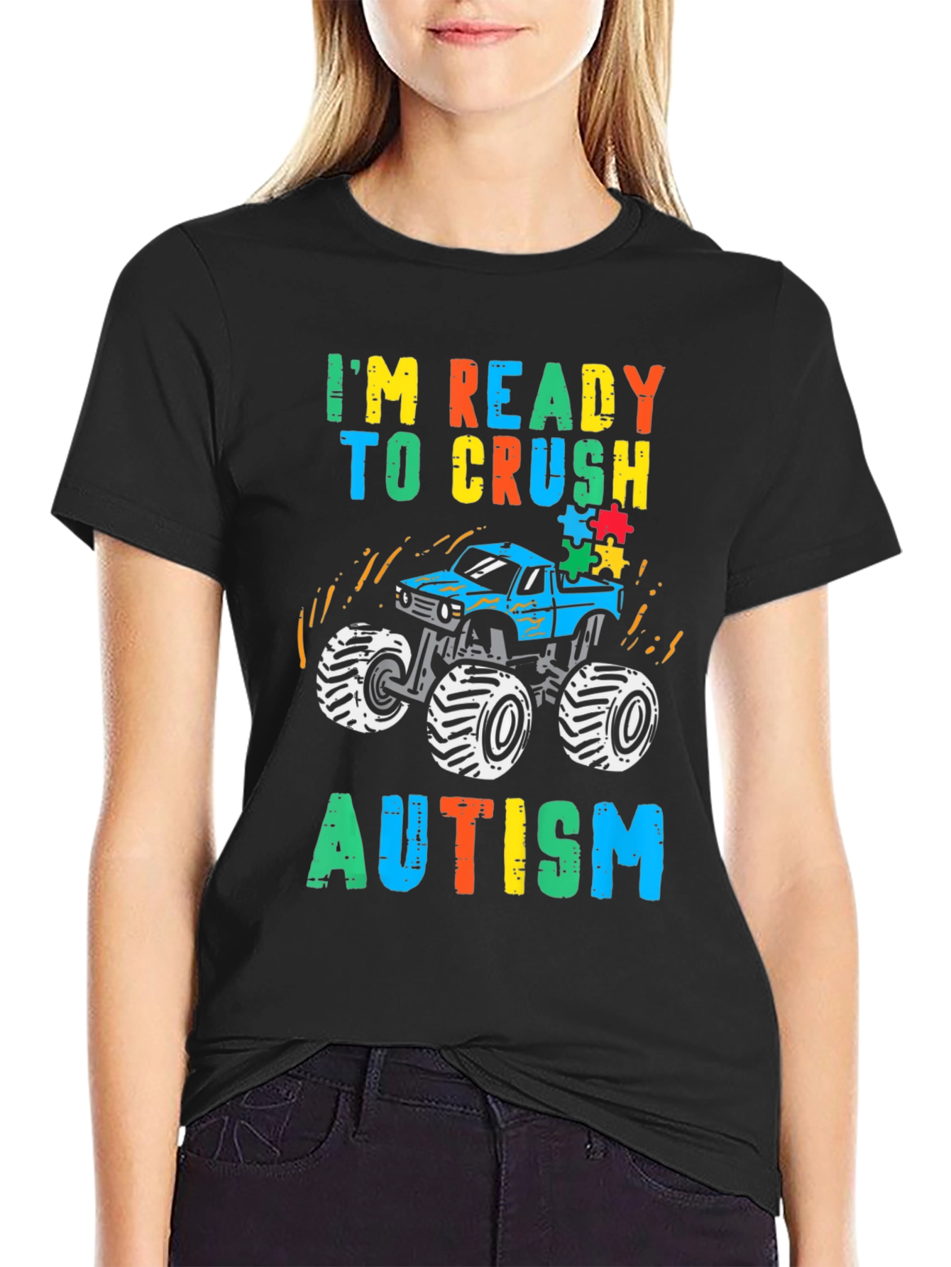 Autism Awareness Monster Truck T-Shirt