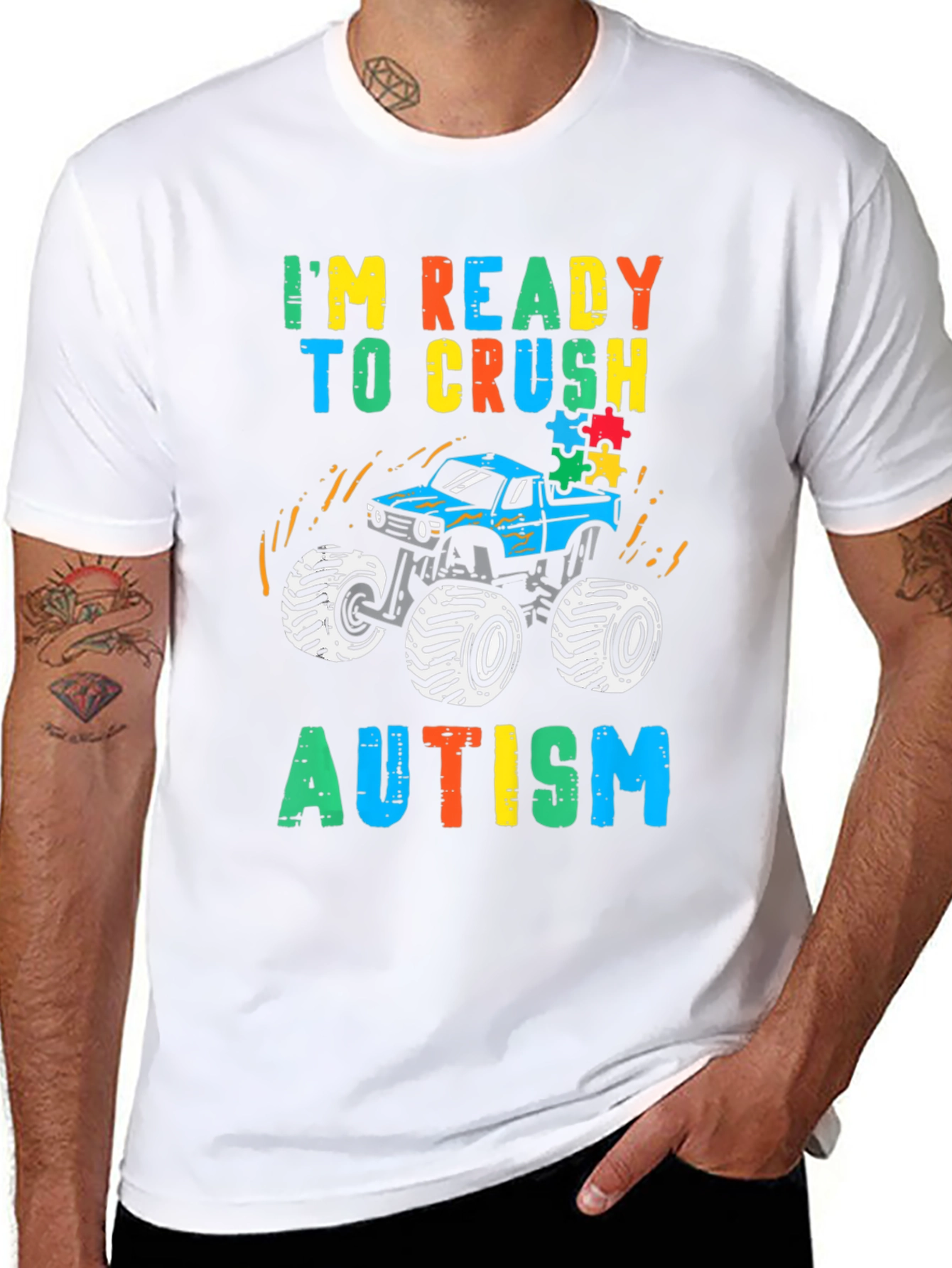Autism Awareness Monster Truck T-Shirt