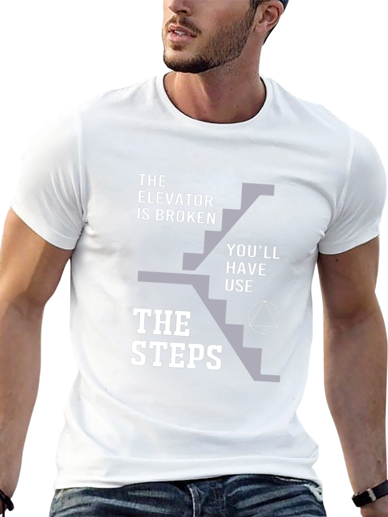 Elevator Broken Use Steps Graphic T-Shirt