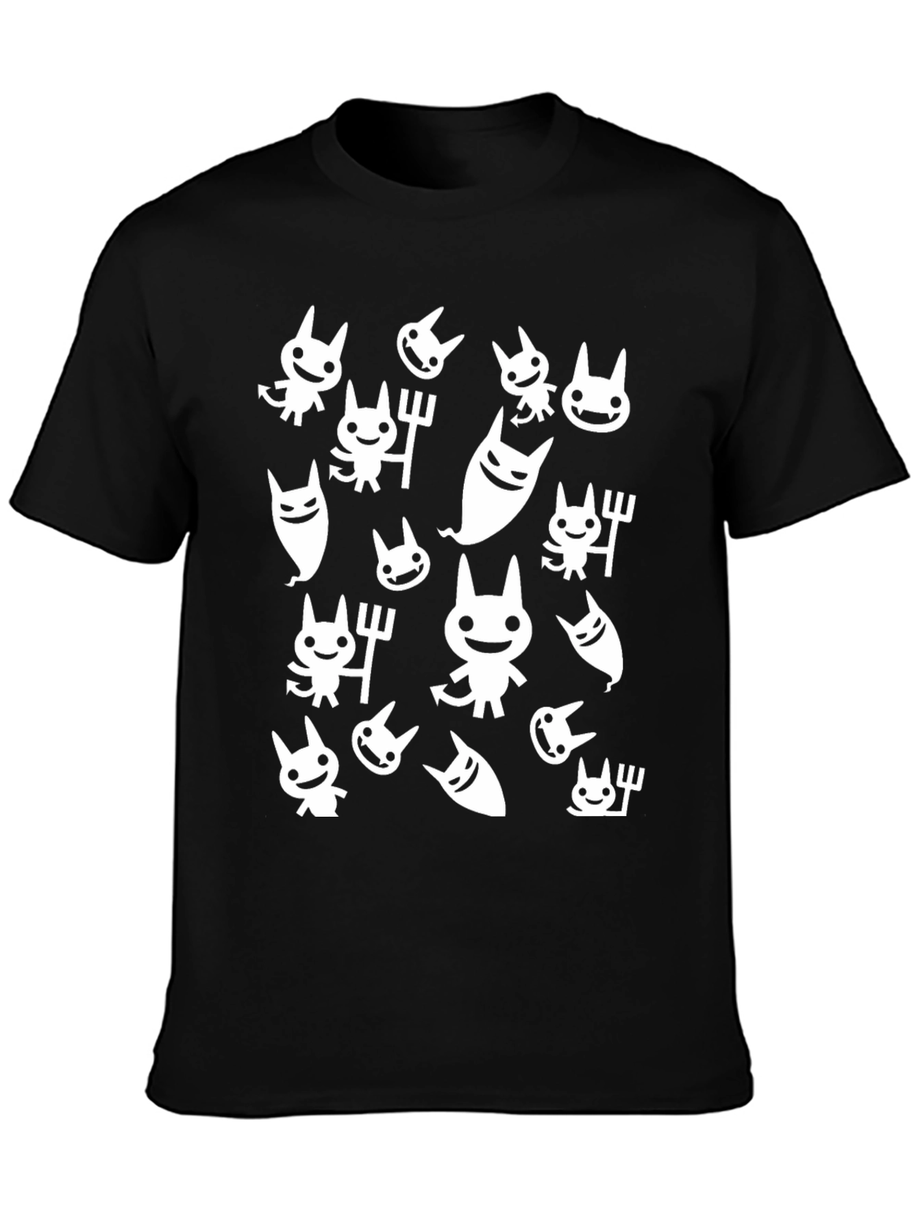 Cute Devil Graphic Tee - Black