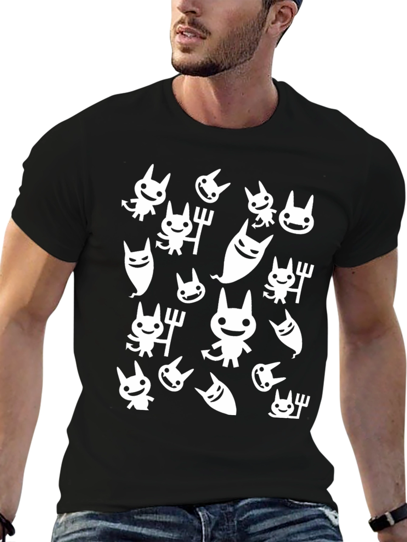 Cute Devil Graphic Tee - Black
