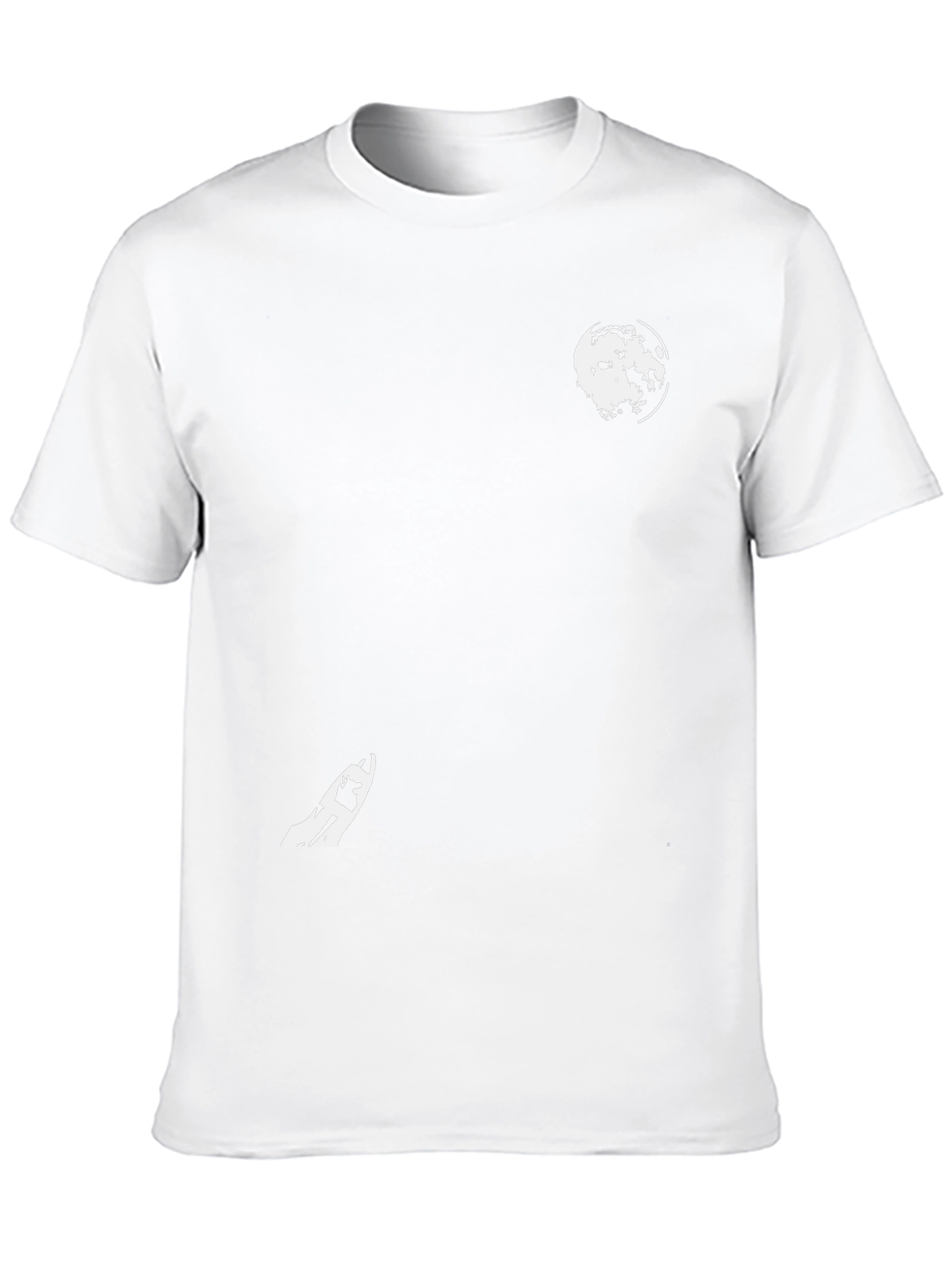 Black Graphic Tee - Moon & Skateboard Design