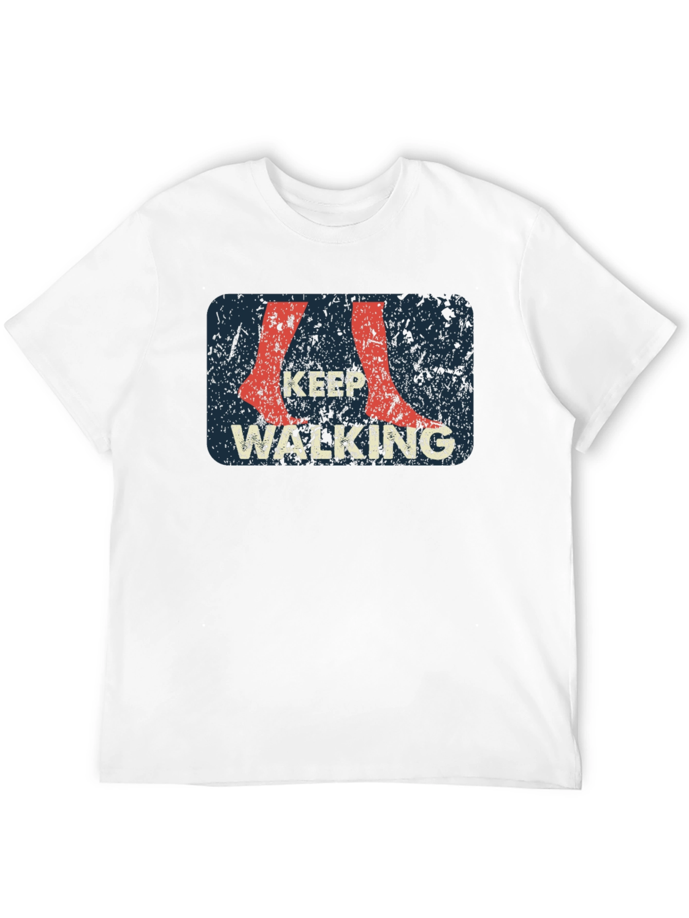 Keep Walking Graphic Print Black T-Shirt