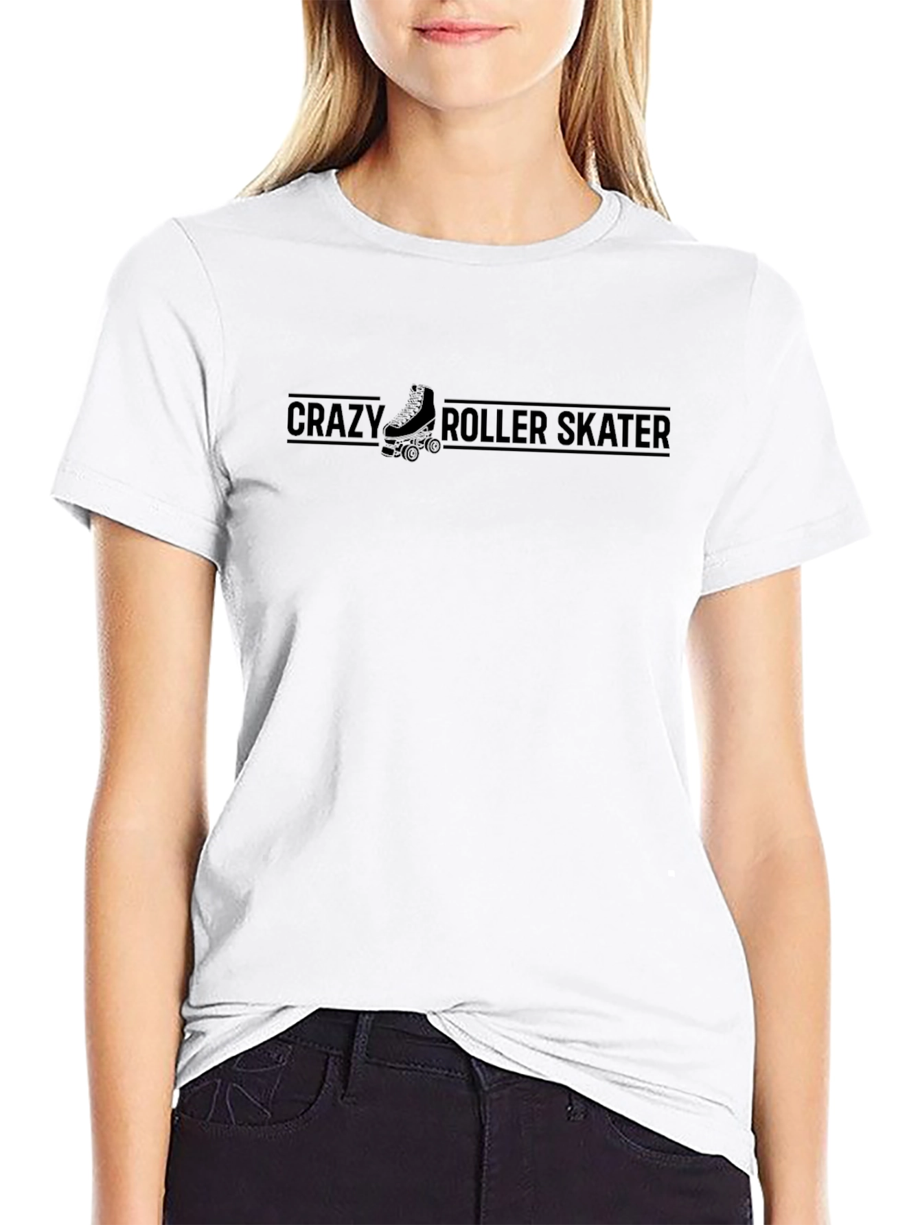 Crazy Roller Skater Graphic T-Shirt