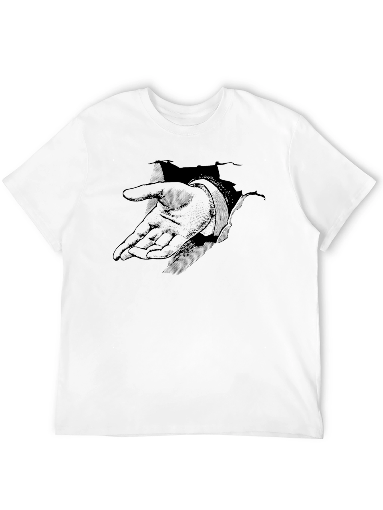 Graphic Print T-Shirt - Hand Emerging Design