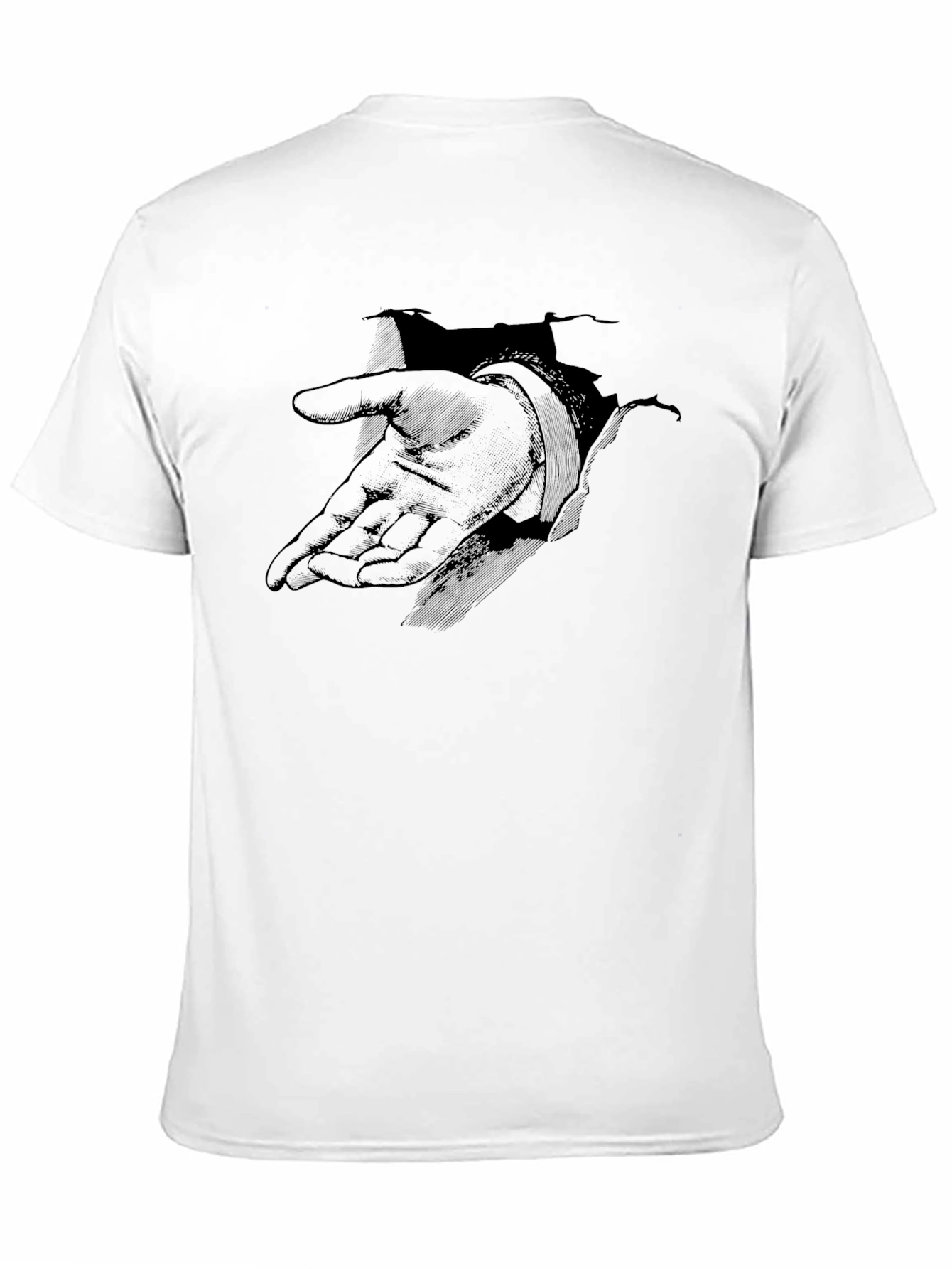 Graphic Print T-Shirt - Hand Emerging Design