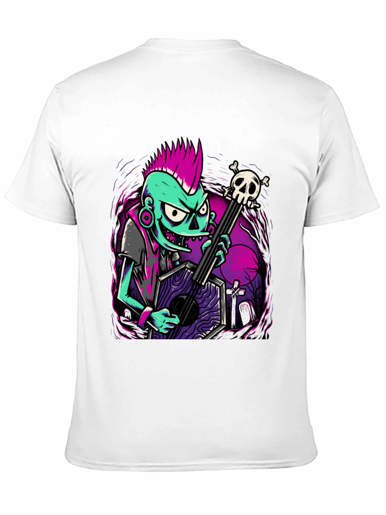 Zombie Guitarist Graphic Tee - Punk Rock Style