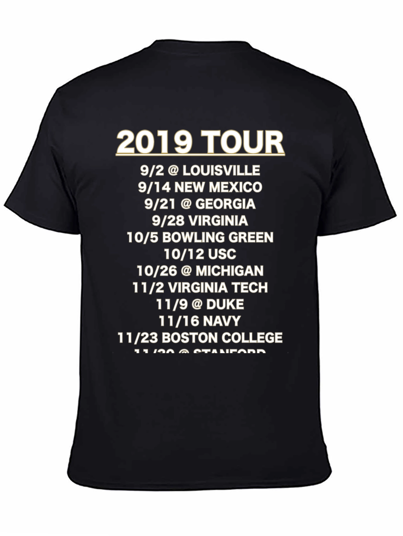2019 Tour Dates Graphic T-Shirt