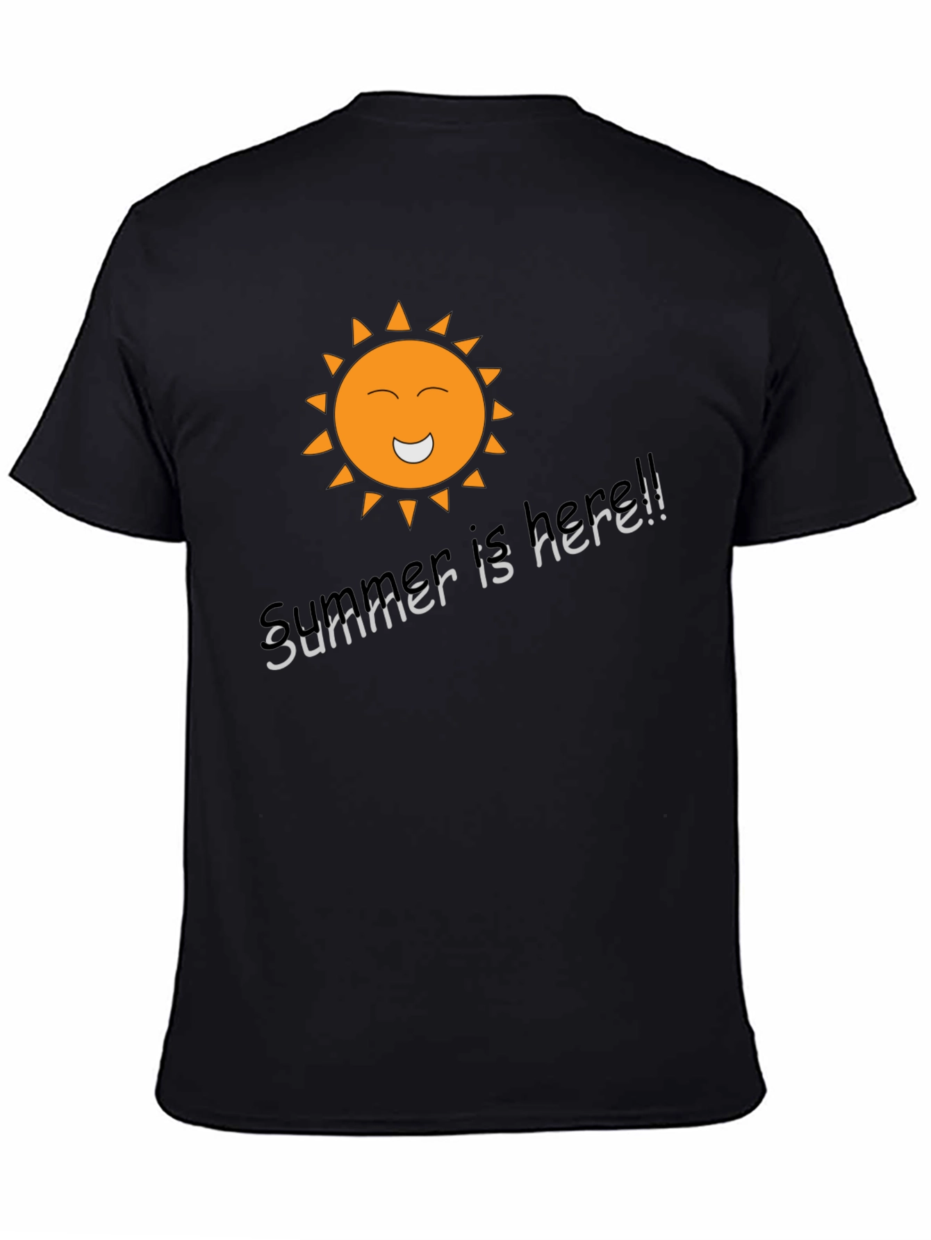 Summer is Here T-Shirt - Black Graphic Tee
