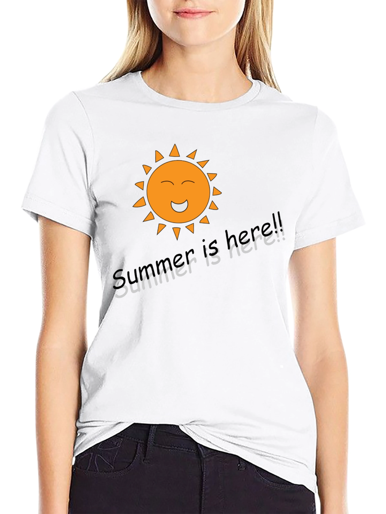 Summer is Here T-Shirt - Black Graphic Tee