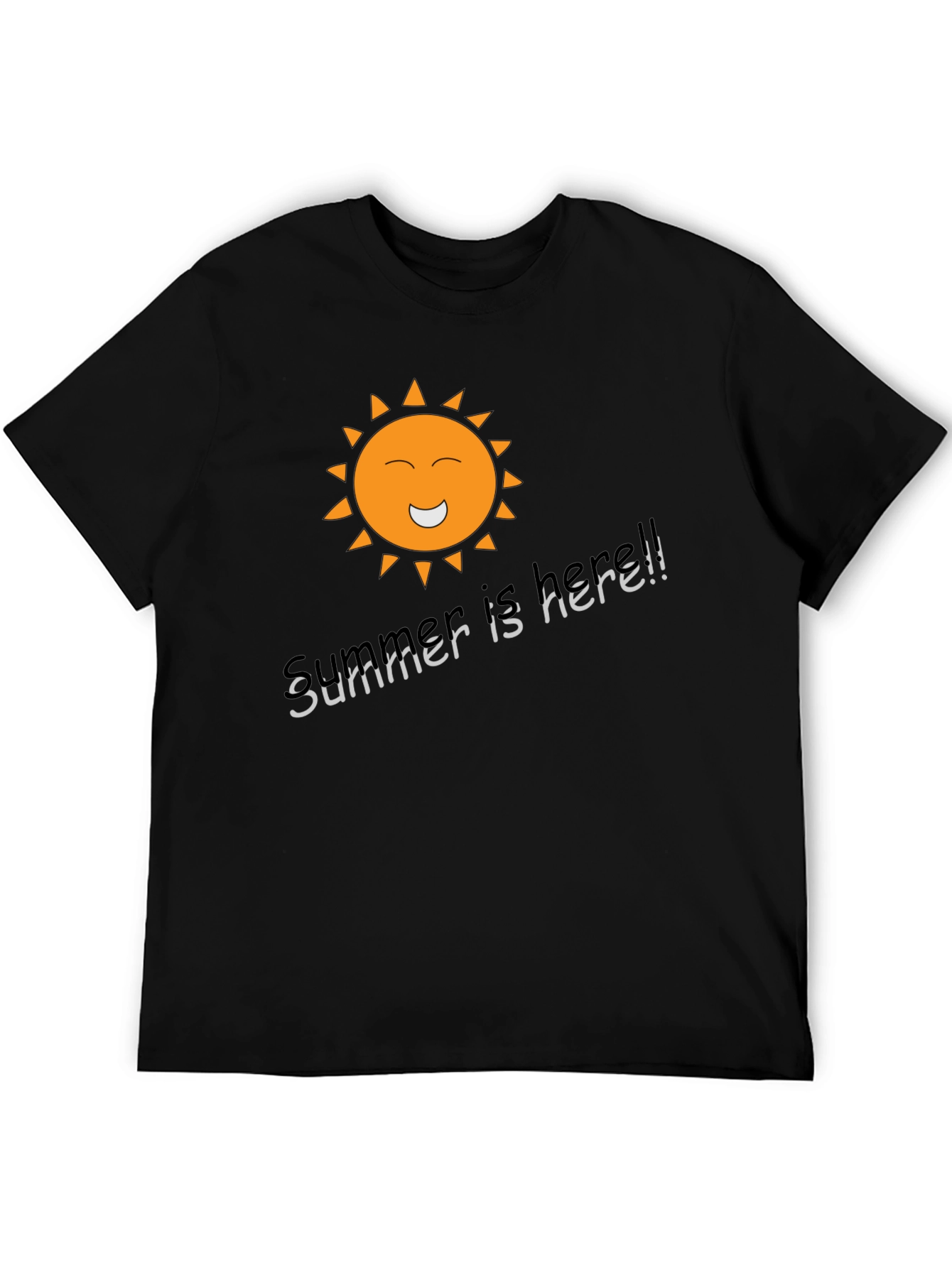 Summer is Here T-Shirt - Black Graphic Tee