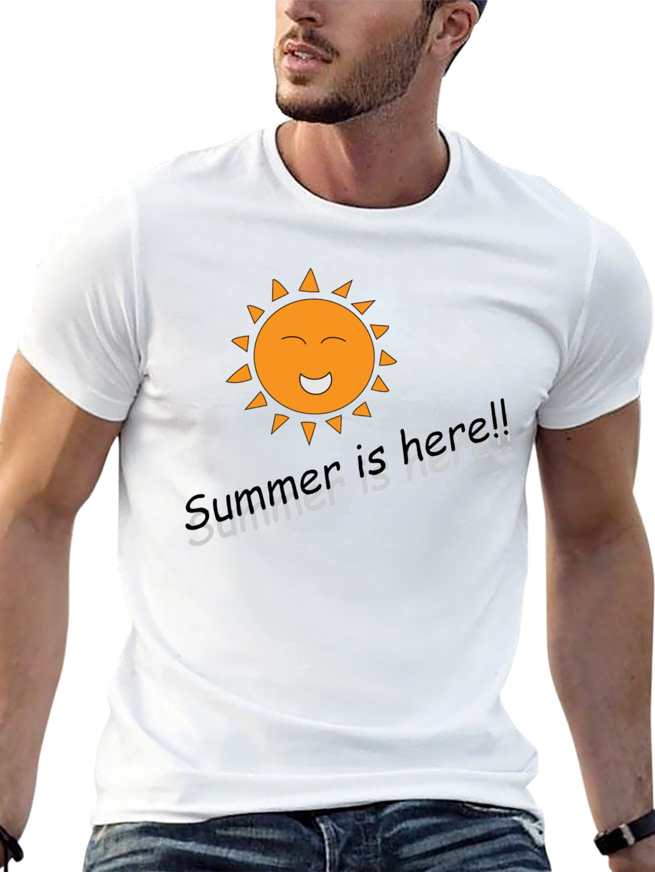 Summer is Here T-Shirt - Black Graphic Tee