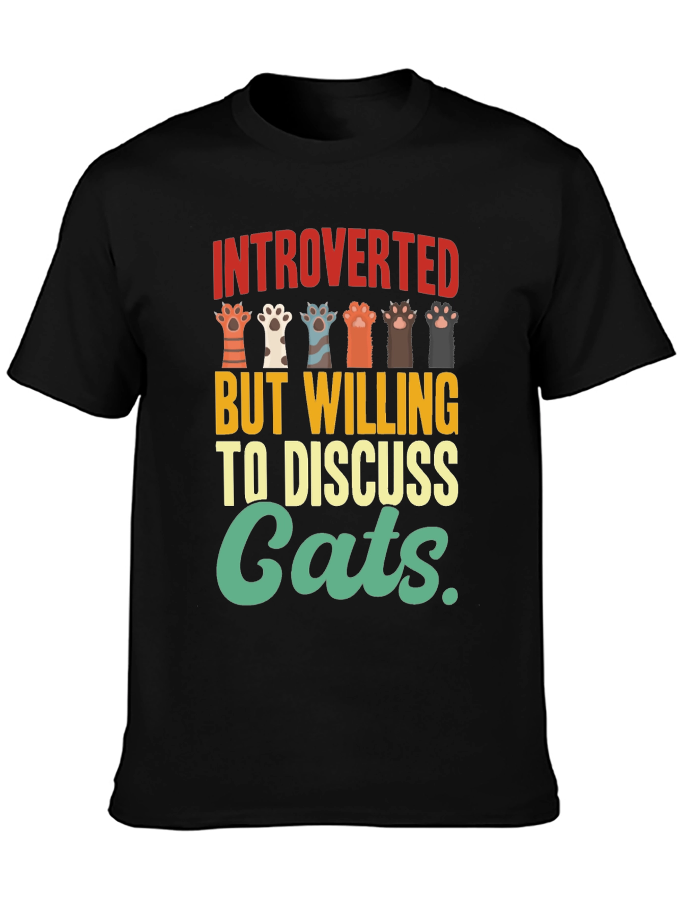 Introverted Cat Lover Graphic Tee