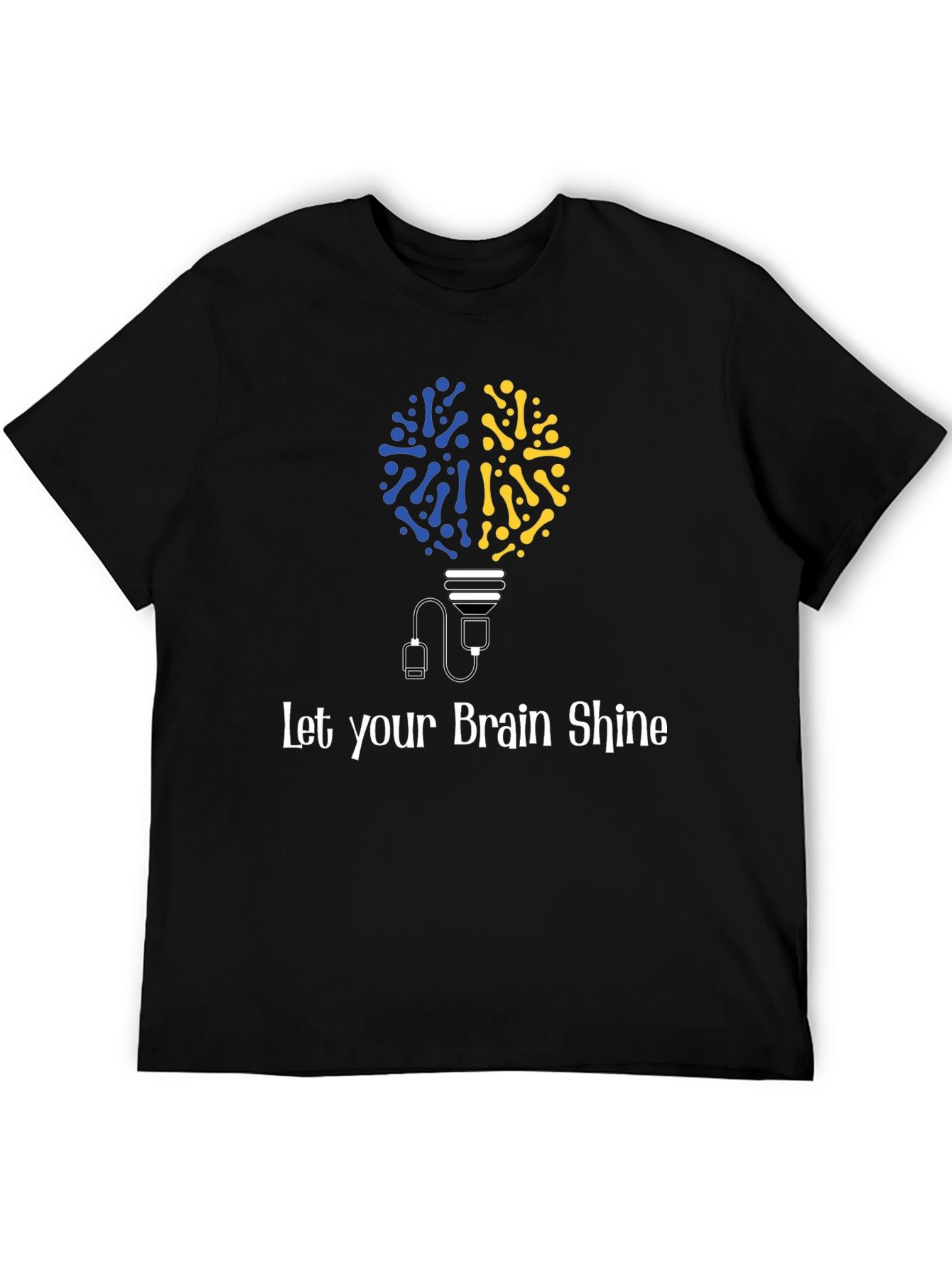 Brain Lightbulb Graphic T-Shirt - Let Your Brain Shine!
