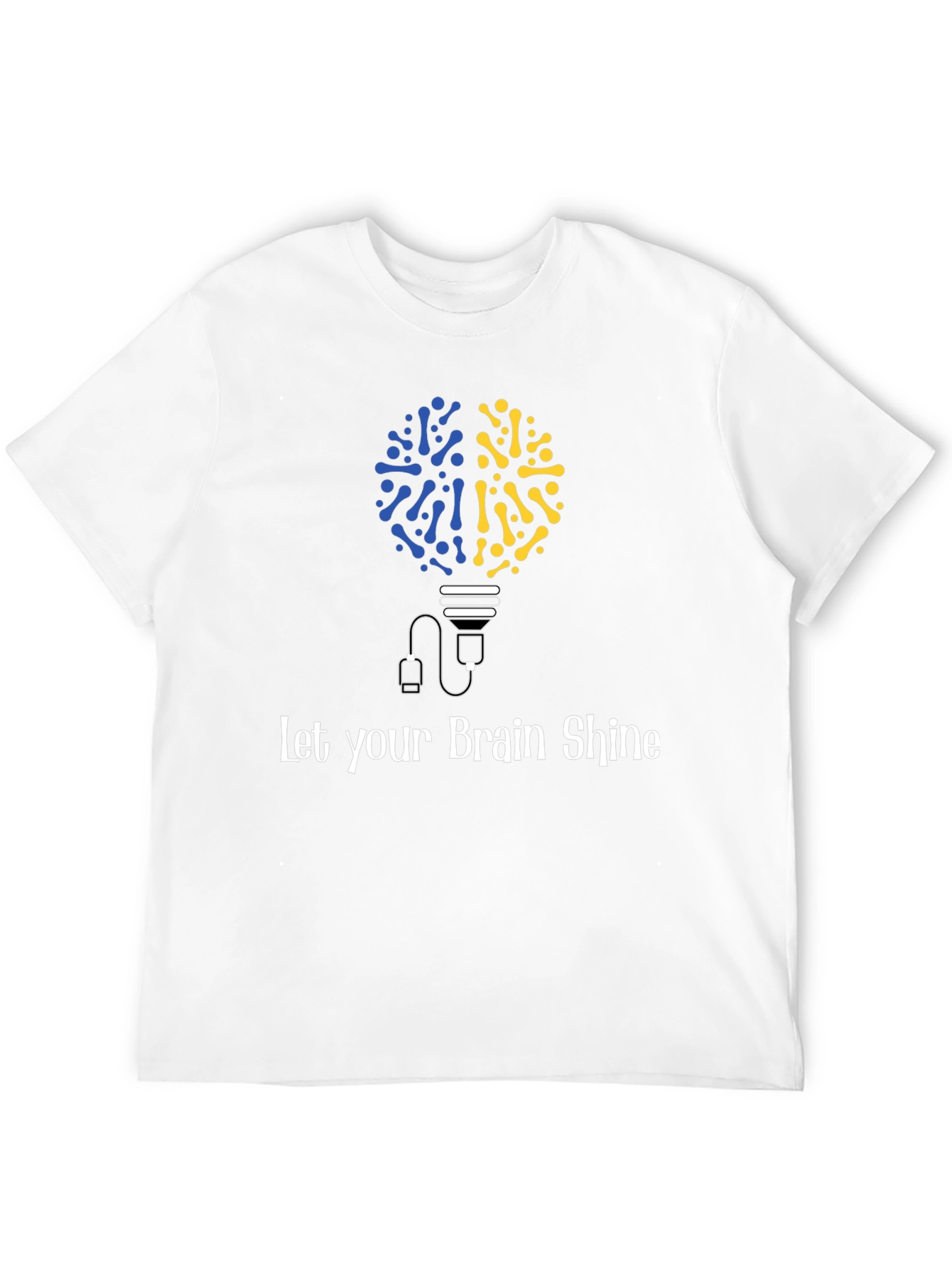 Brain Lightbulb Graphic T-Shirt - Let Your Brain Shine!