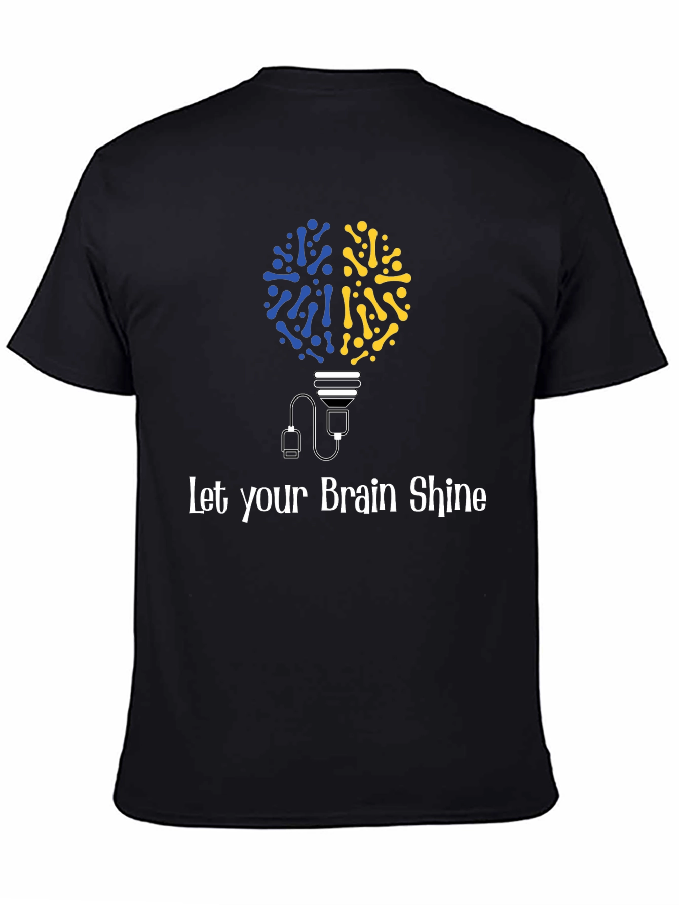 Brain Lightbulb Graphic T-Shirt - Let Your Brain Shine!
