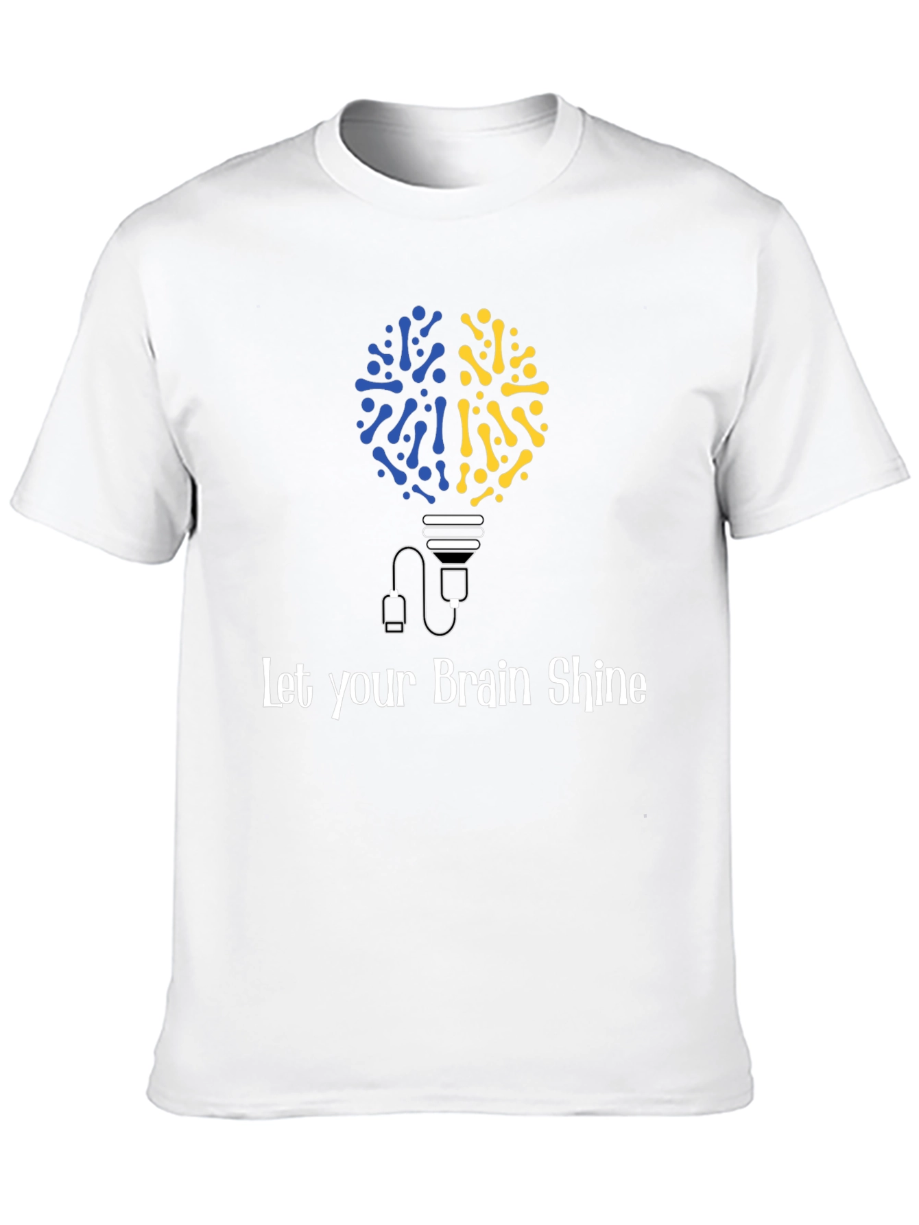 Brain Lightbulb Graphic T-Shirt - Let Your Brain Shine!