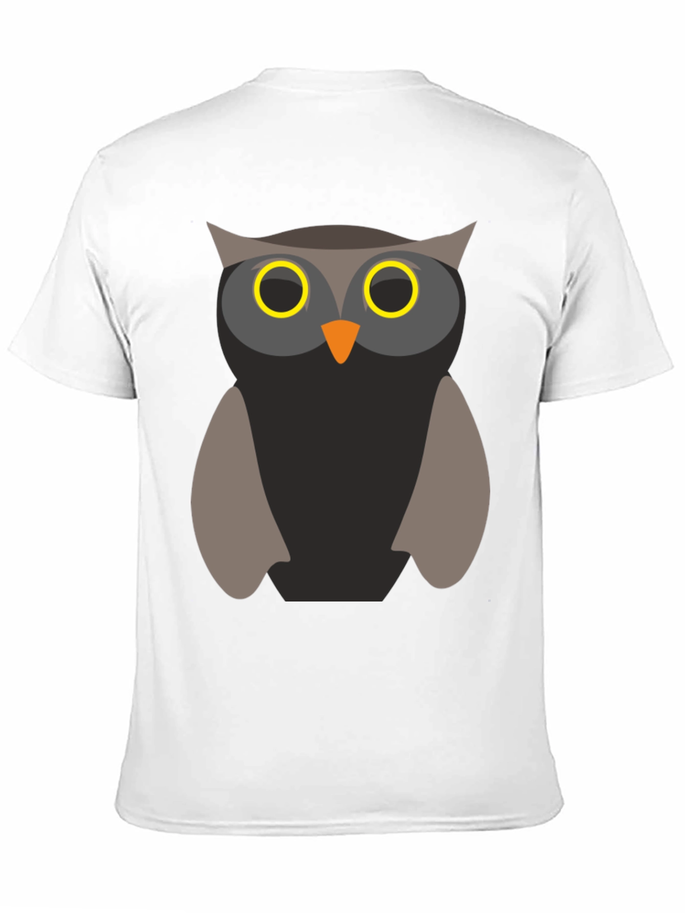 Owl Graphic Print Mens T-Shirt - Black