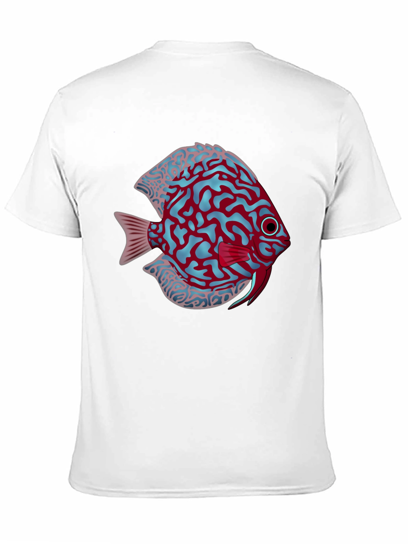 Cool Graphic Fish Print Black Tee