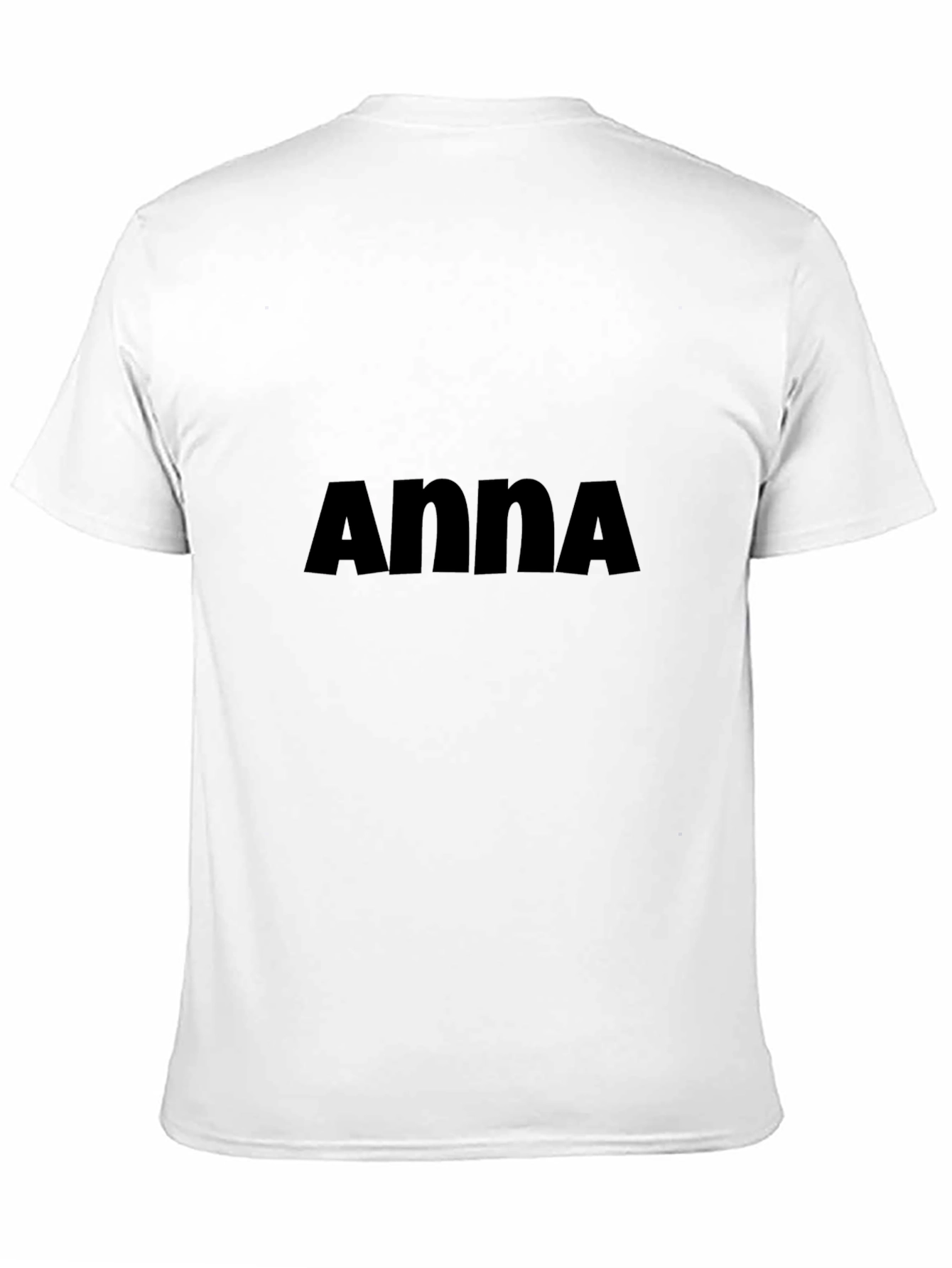 Anna Graphic Tee - Solid Black Crew Neck T-Shirt