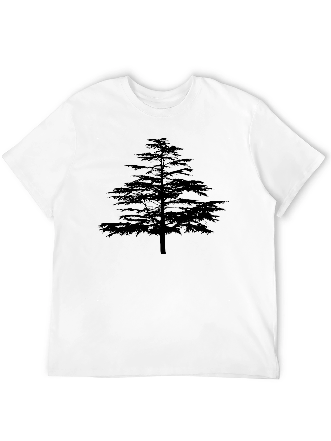 Mens Black Tree Graphic Tee - Nature Inspired Style