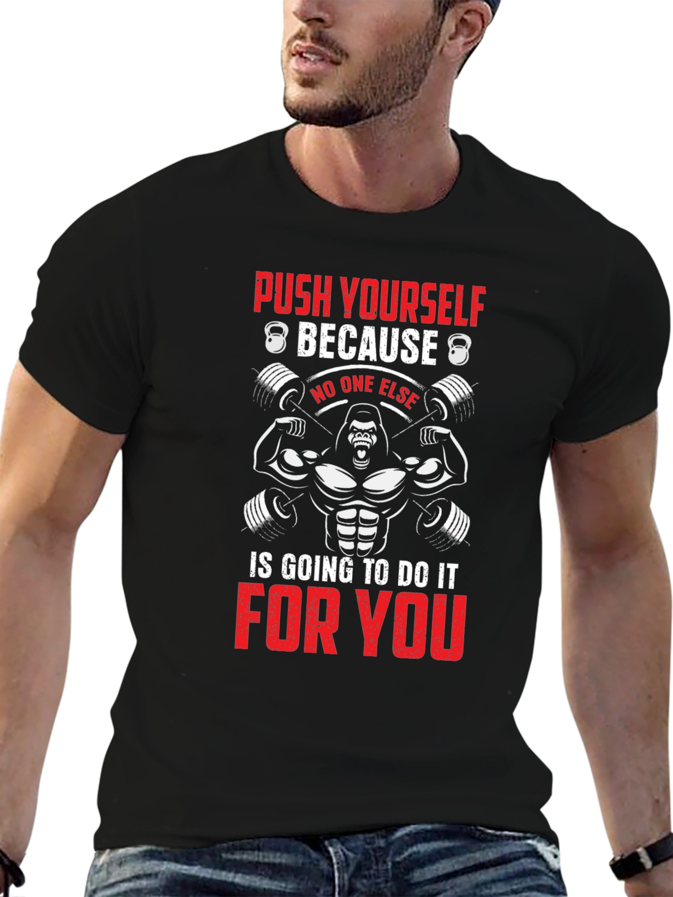 Workout Gorilla T-Shirt - Push Yourself