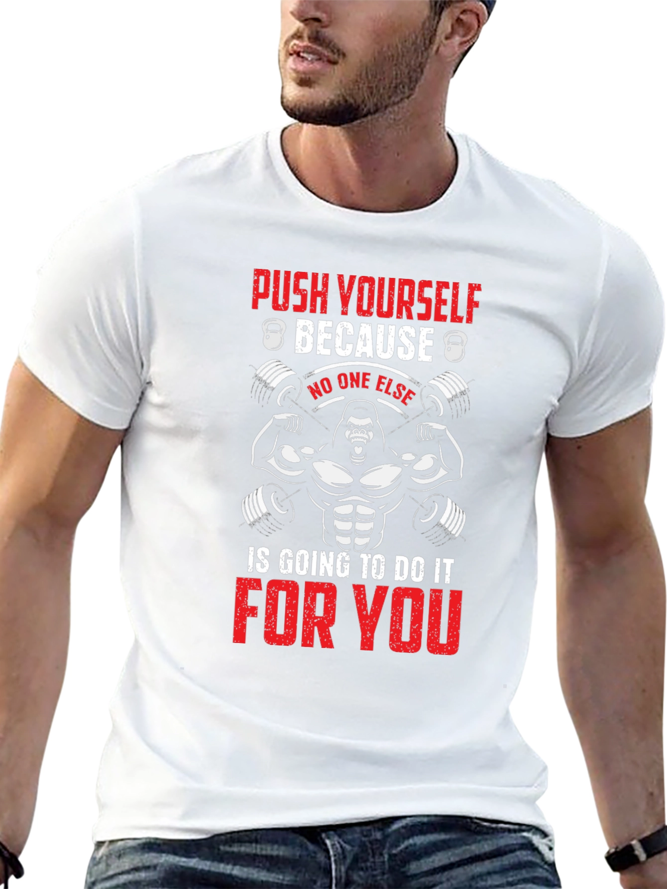 Workout Gorilla T-Shirt - Push Yourself