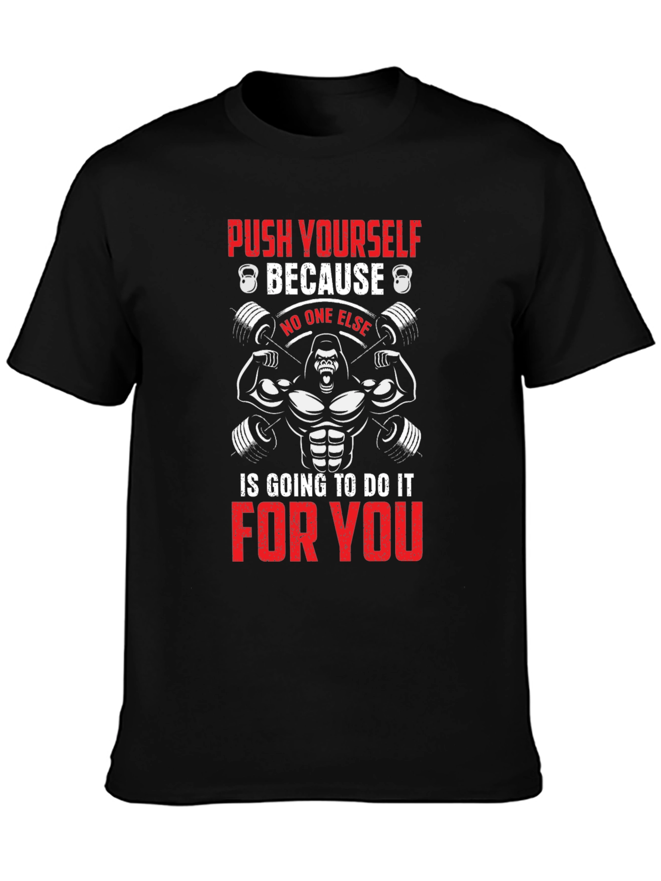Workout Gorilla T-Shirt - Push Yourself