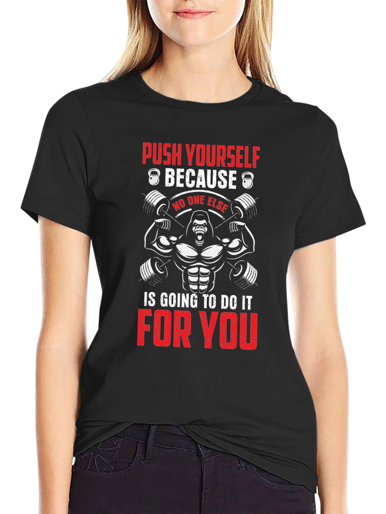 Workout Gorilla T-Shirt - Push Yourself