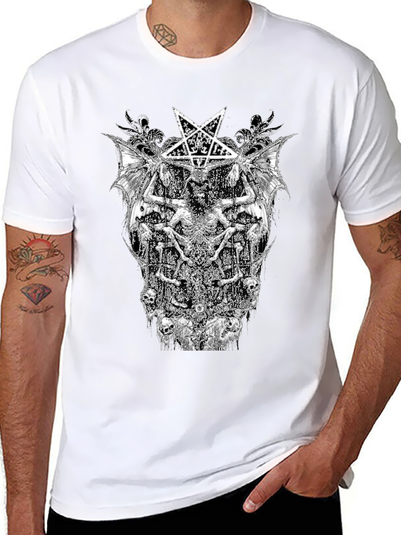 Baphomet Black Graphic Tee
