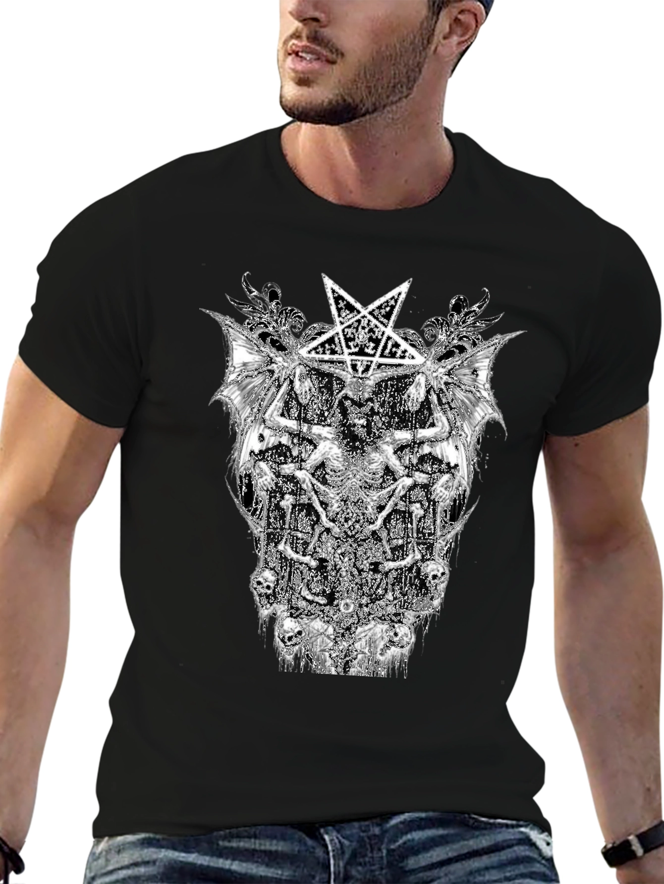 Baphomet Black Graphic Tee
