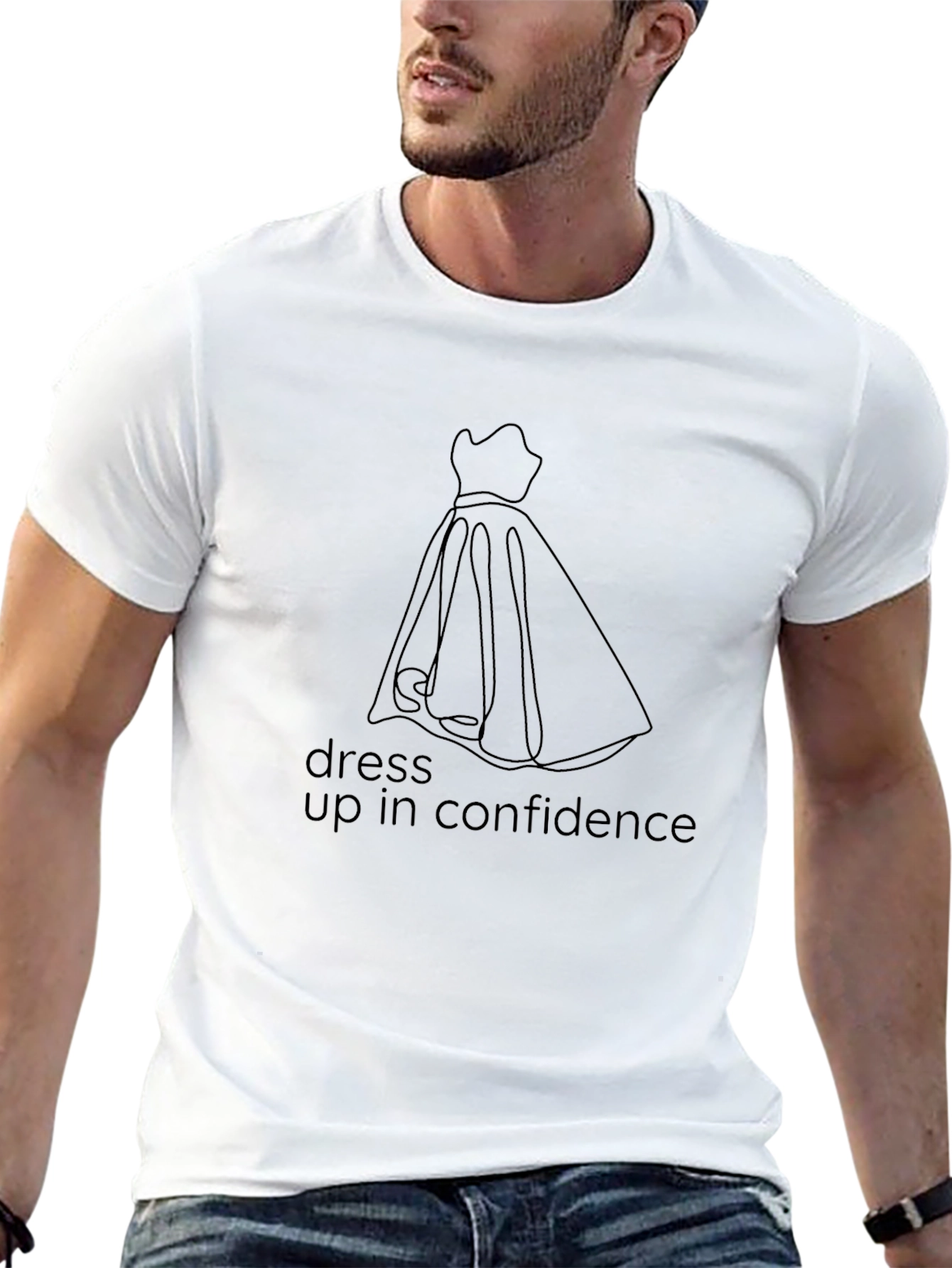 Dress Up in Confidence Black Tee