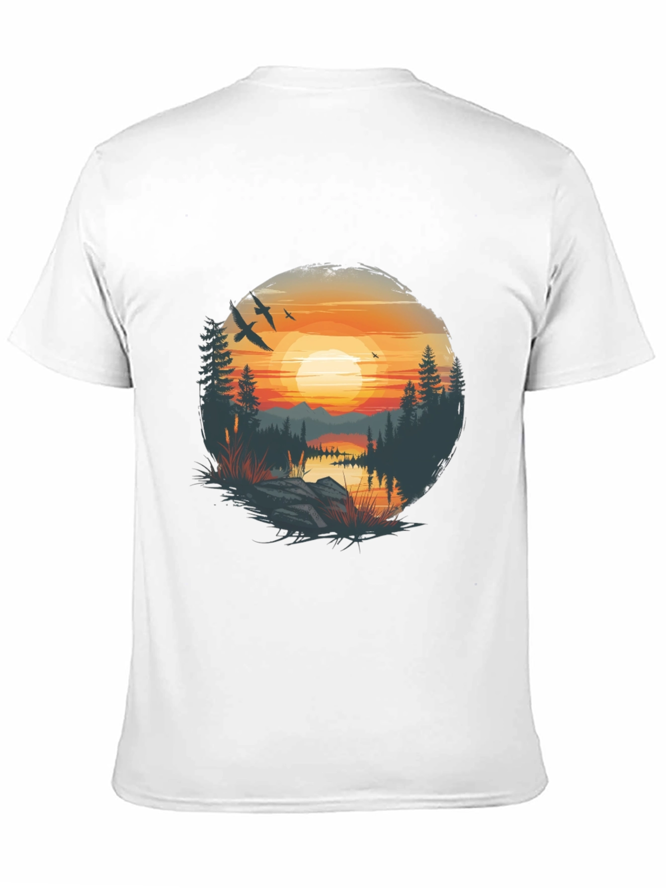 Sunset Lake Graphic Tee - Nature Inspired Design
