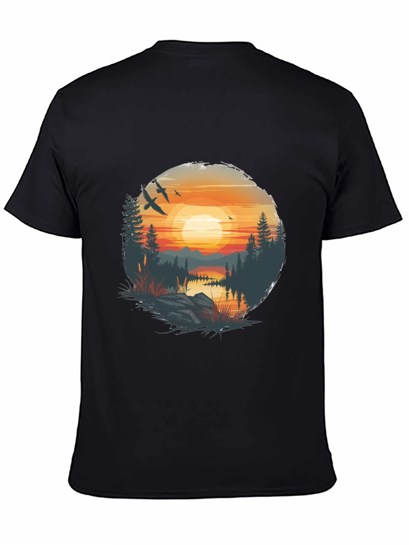 Sunset Lake Graphic Tee - Nature Inspired Design