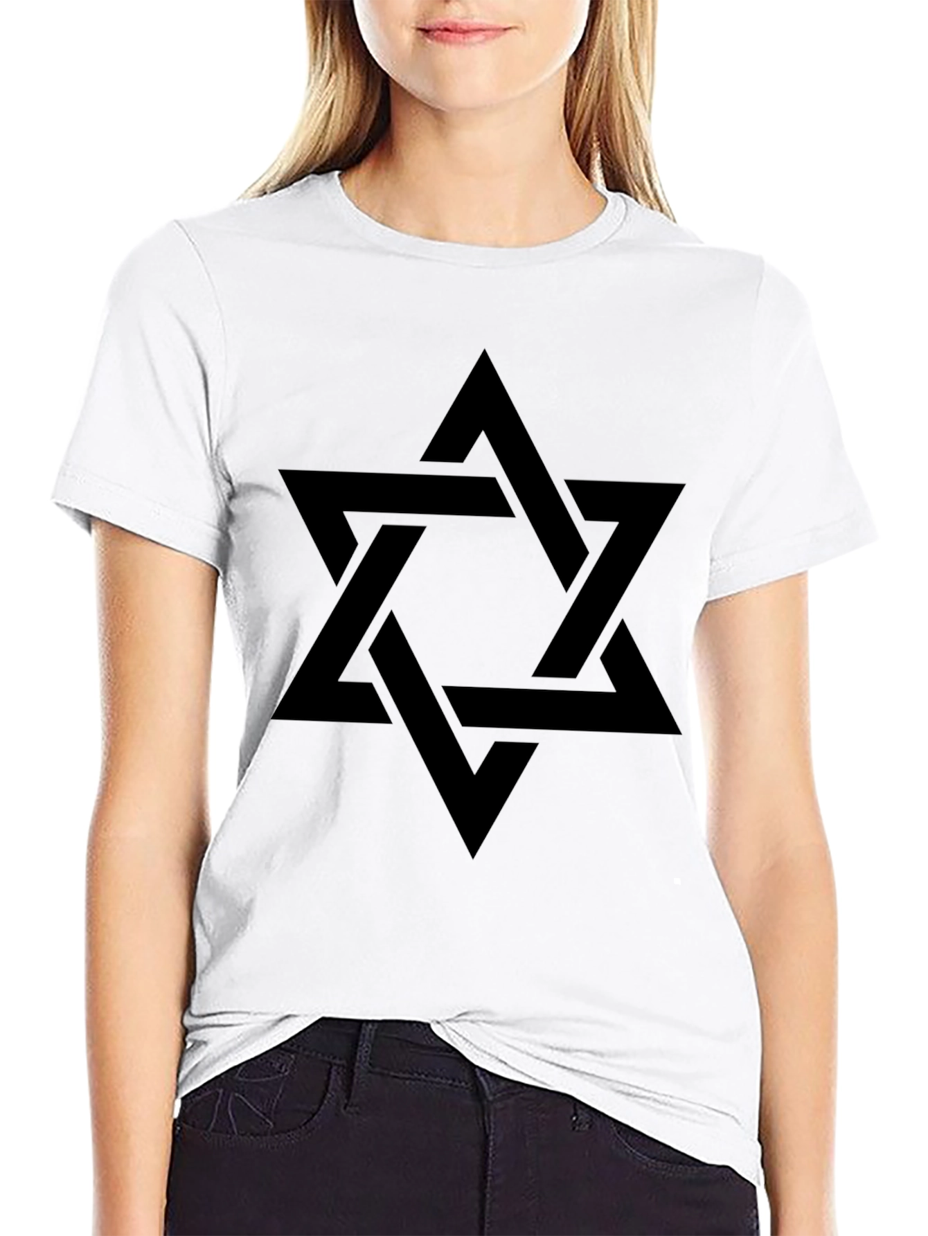 Mens Black Star Graphic T-Shirt