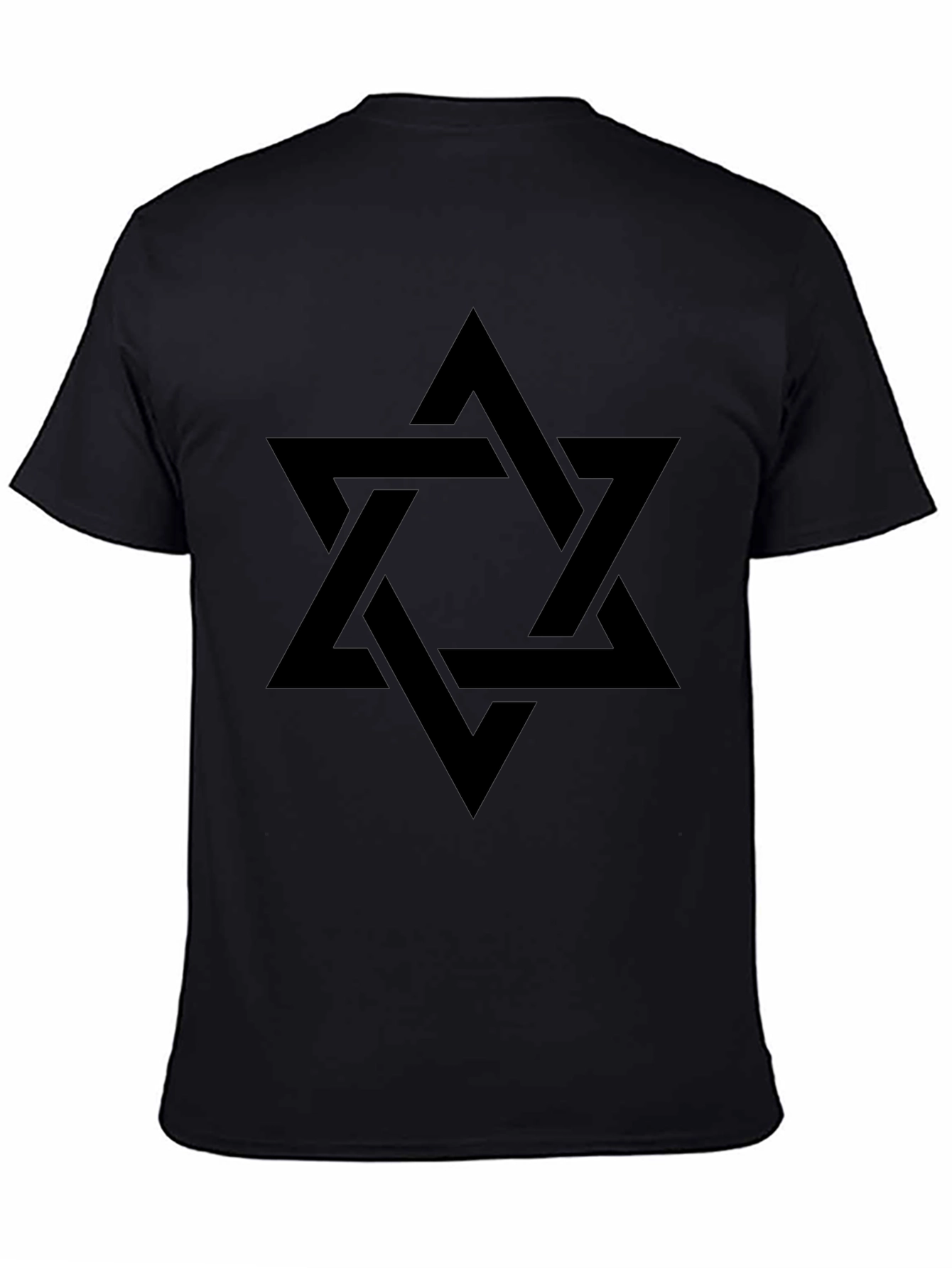 Mens Black Star Graphic T-Shirt