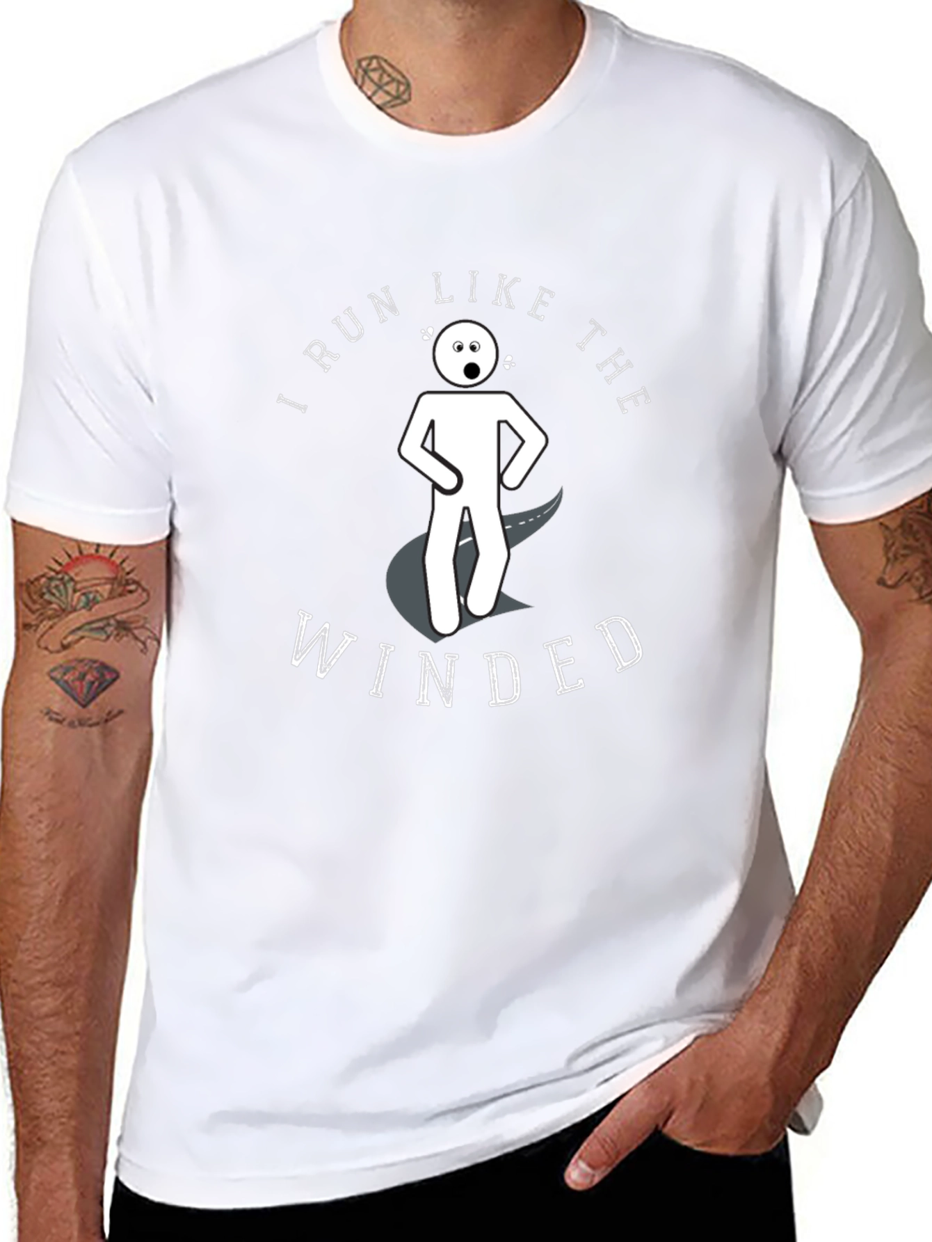 Humorous I Run Like The Winded Graphic Tee
