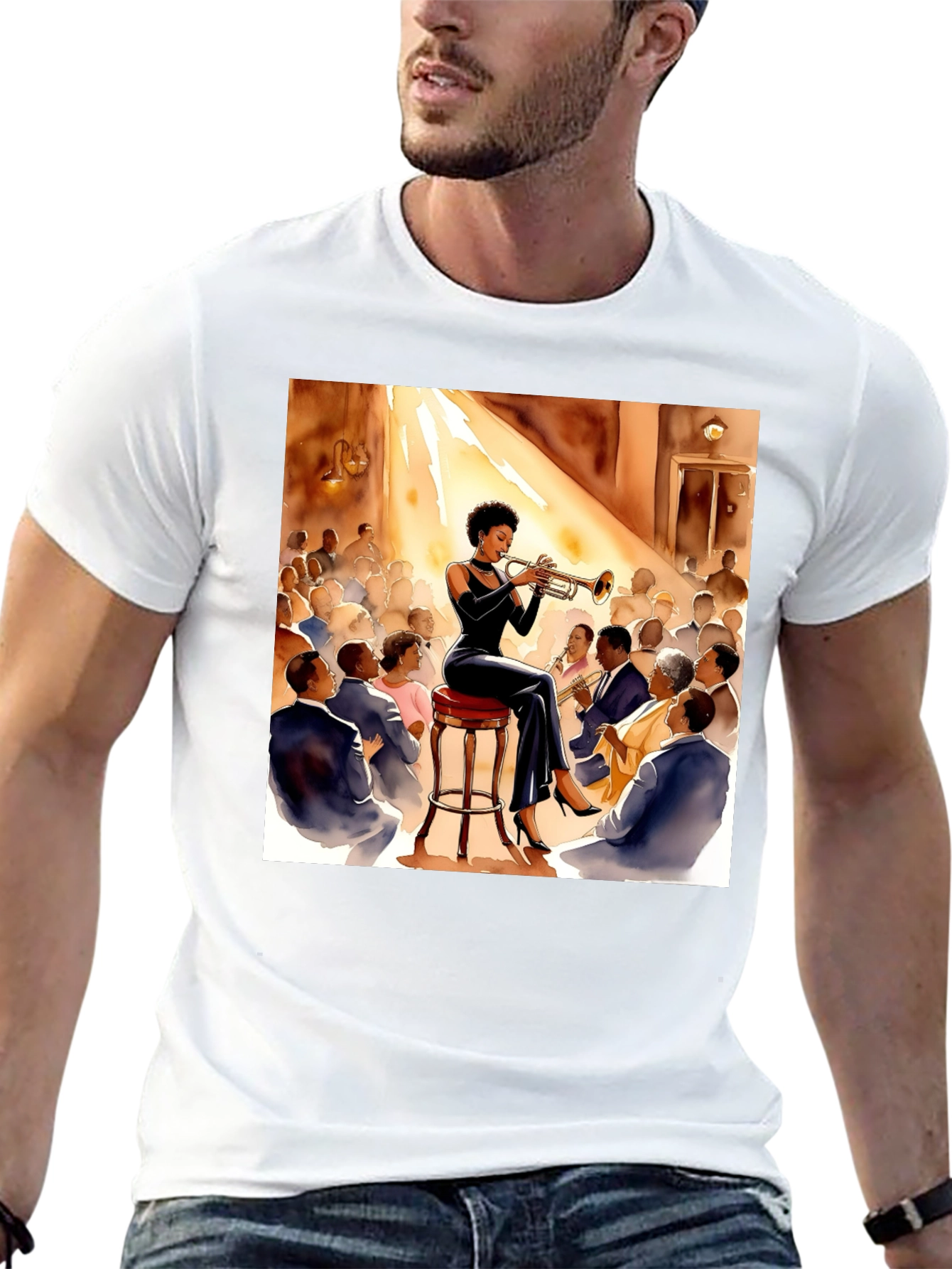 Jazz Trumpet Player Graphic T-Shirt