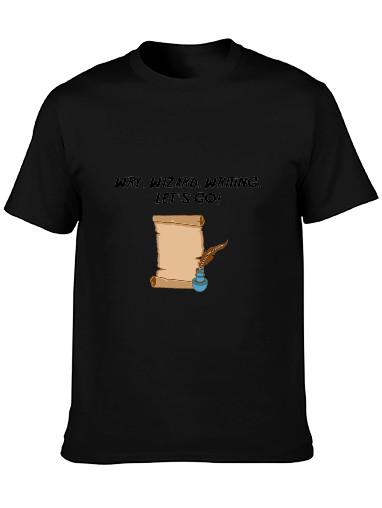 Wry Wizard Writing T-Shirt
